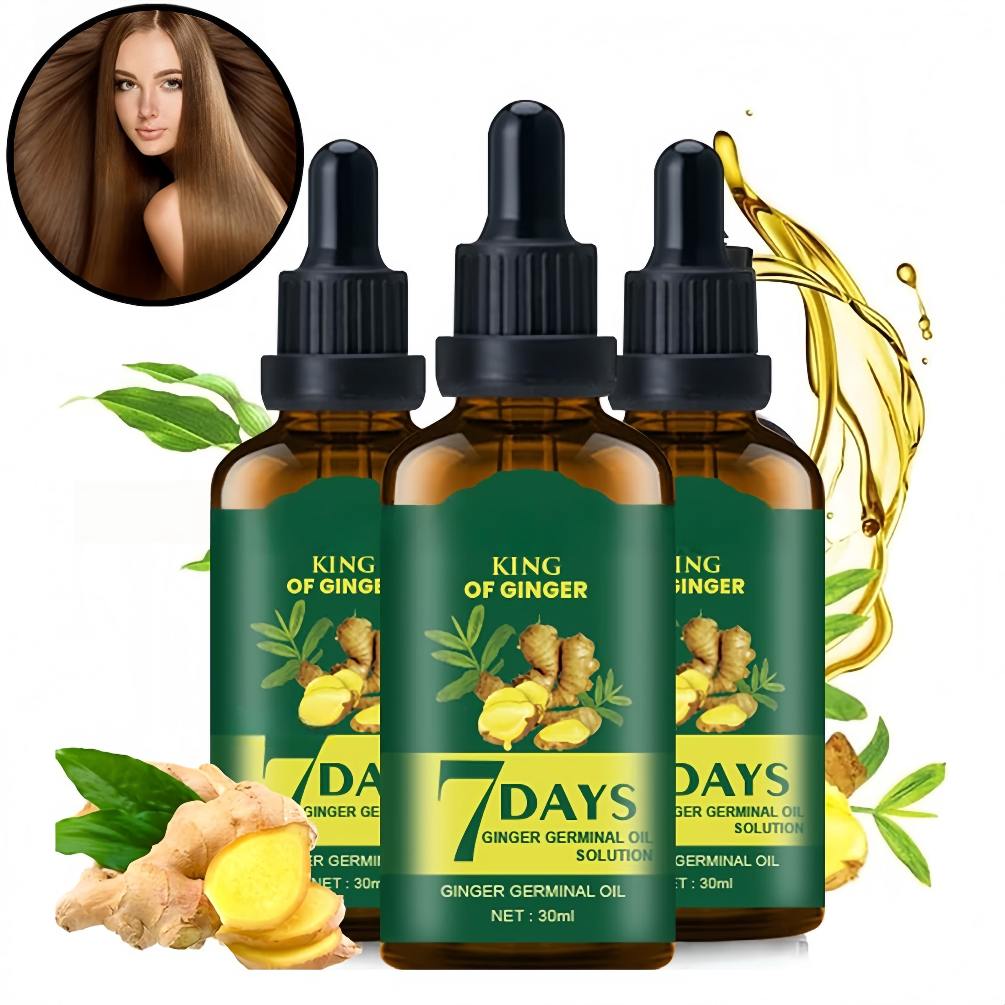 Hair Care Fragrance Essential Oil - Saç Çıkaran Yağ Zencefil Biotin Serumu