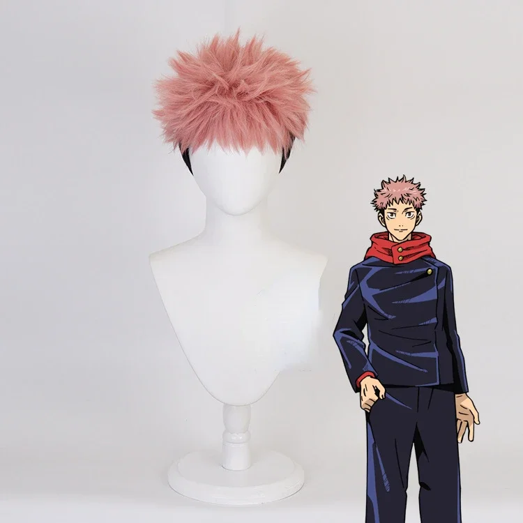 Satin Hair Bonnet - Anime Itadori Yuji Cosplay Peruk Kısa