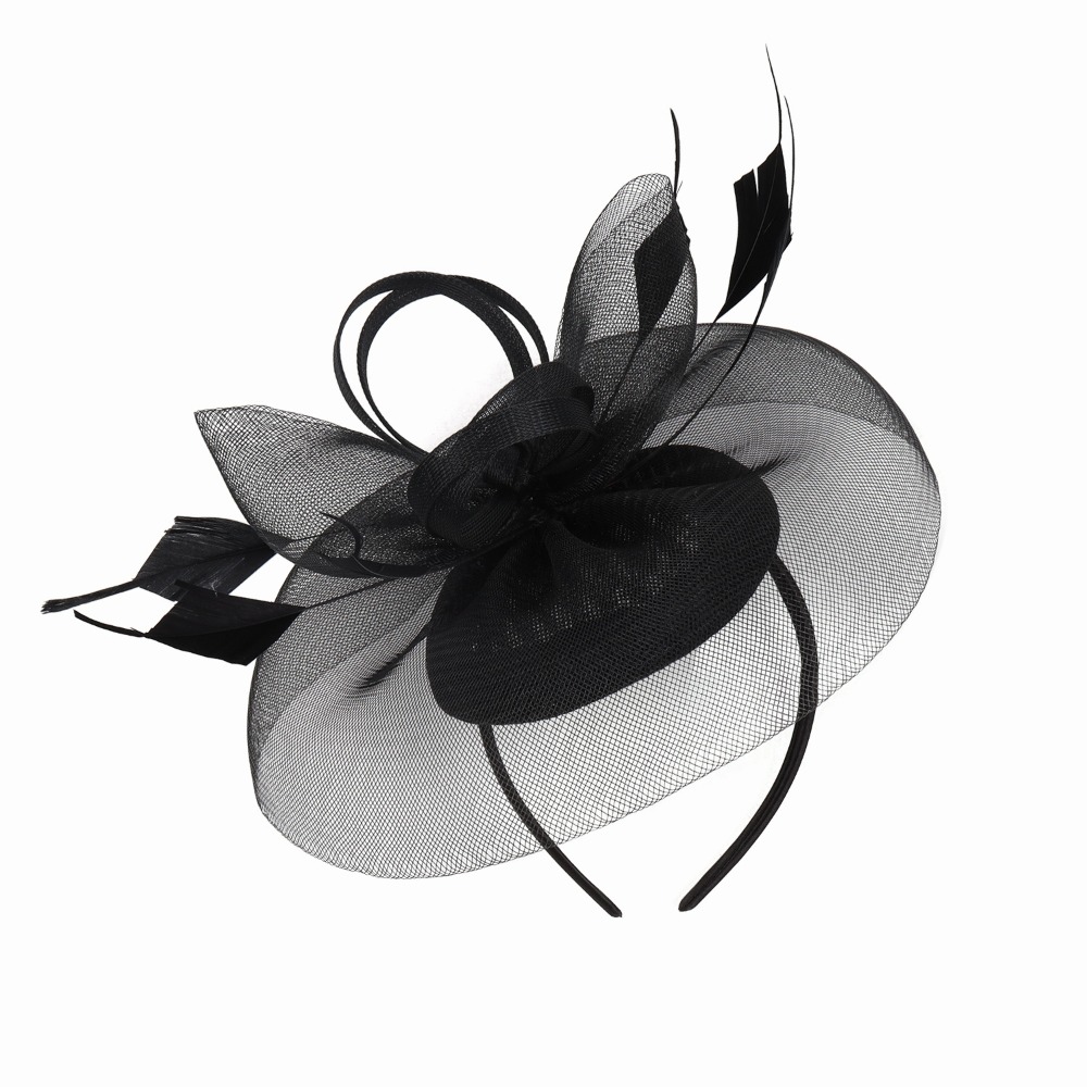 Hair Net Invisible - Moda Tüyler Örgü Fascinator Şapka Zarif