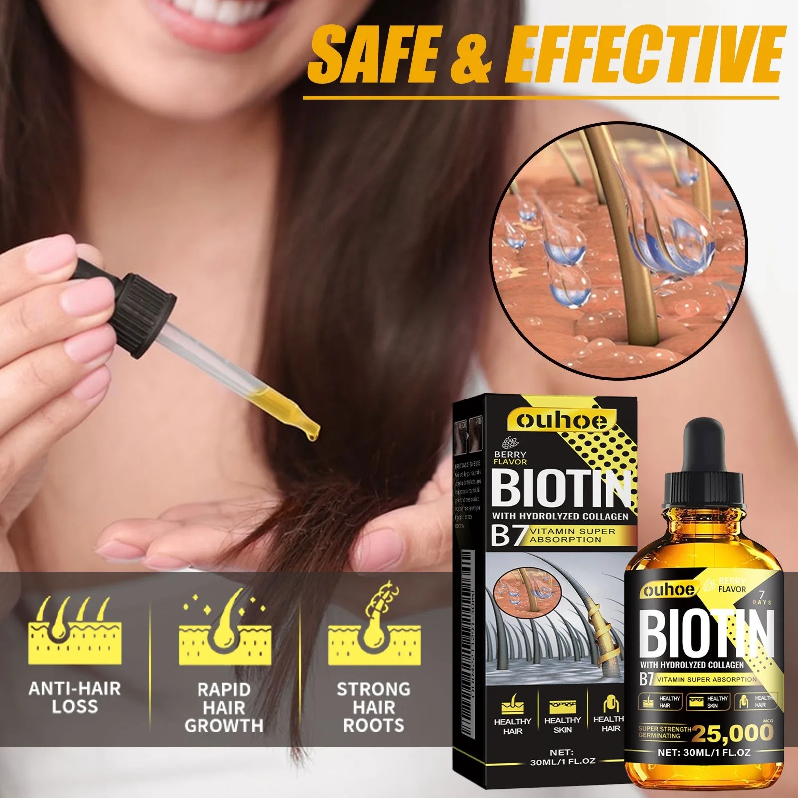 Kollajen B7 Vitamin Saç Büyüme - Hair Care Fragrance Essential Oil incelemesi ve fiyatı